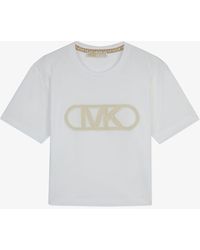 Michael Kors - Camiseta de algodón orgánico con logotipo imperio - Lyst