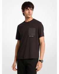Michael Kors - Mk Signature Logo Pocket Cotton T-Shirt - Lyst
