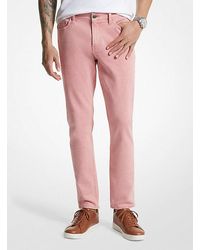 Michael Kors - Mk Parker Slim-Fit Pigment Dyed Stretch Cotton Trousers - Lyst