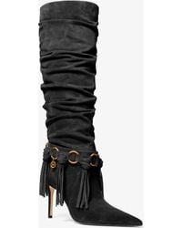 MICHAEL Michael Kors - Mk Dawn Fringed Suede Boot - Lyst