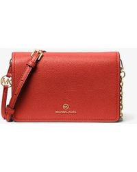 MICHAEL Michael Kors - Mk Jet Set Large Pebbled Leather Crossbody Bag - Lyst