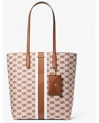 Michael Kors - Vincent Large Logo Jacquard Tote Bag With Card Case - Lyst
