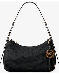 Michael Kors - Nolita Medium Whipstitched Logo Leather Shoulder Bag - Lyst