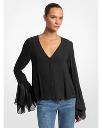 MICHAEL Michael Kors - Mk Georgette Blouse - Lyst