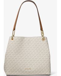 MICHAEL Michael Kors - Mk Kensington Large Signature Logo Tote Bag - Lyst