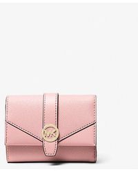 Michael Kors - Greenwich Medium Saffiano Leather Trifold Wallet - Lyst