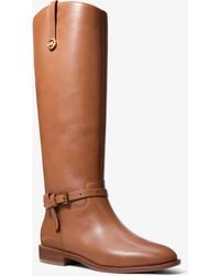 MICHAEL Michael Kors - Mk Beverly Leather Riding Boot - Lyst