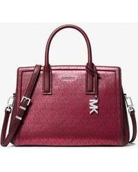 MICHAEL Michael Kors - Mkbolso Satchel Laila Mediano Metalizado Con Logotipo - Lyst