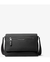Michael Kors - Hudson Small Pebbled Leather Messenger Bag - Lyst