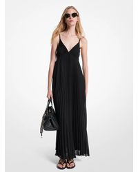 MICHAEL Michael Kors - Pleated Georgette Maxi Dress - Lyst