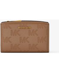 MICHAEL Michael Kors - Mk Bryant Medium Logo Embossed Leather Wallet - Lyst