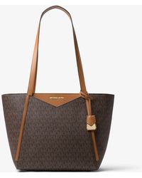 Michael Kors Whitney Small Logo Tote Bag - Brown