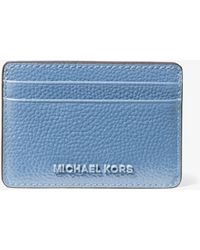 MICHAEL Michael Kors - Mk Jet Set Pebbled Leather Card Case - Lyst