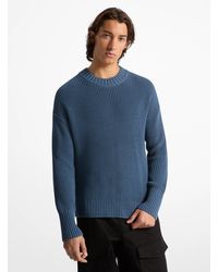 Michael Kors - Mk Ribbed Cotton Jumper - Lyst