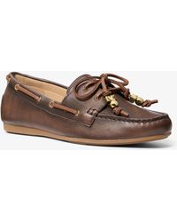 MICHAEL Michael Kors - Mk Fallon Burnished Leather Moccasin - Lyst
