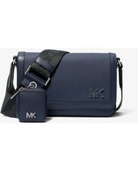 Michael Kors - Mkbandolera Edison Mini De Piel De Grano Cruzado Con Bolso Pequeño - Lyst