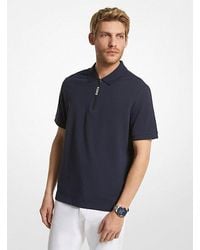 Michael Kors - Cotton Half-zip Polo Shirt - Lyst
