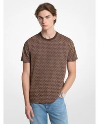 Michael Kors - Mk Signature Logo Print Cotton Jersey T-Shirt - Lyst