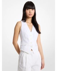 MICHAEL Michael Kors - Mk Linen And Cotton Vest - Lyst