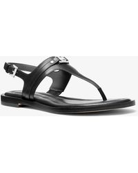 MICHAEL Michael Kors - Mk Sandale Mandy En Cuir Avec Bride En T - Lyst