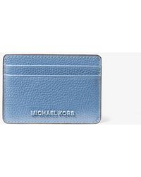 MICHAEL Michael Kors - Mk Jet Set Pebbled Leather Card Case - Lyst