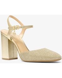 MICHAEL Michael Kors - Mk Alexa Flex Glitter Chain Mesh And Metallic Pump - Lyst
