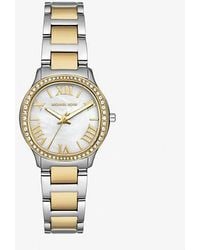 Michael Kors - Mk Mini Sage Pavé Two-Tone Watch - Lyst