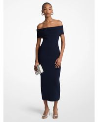 MICHAEL Michael Kors - Stretch Knit Off-The-Shoulder Dress - Lyst