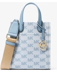 Michael Kors Outlet - Mk Gigi Extra-Small Logo Jacquard Crossbody Bag - Lyst