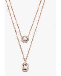 Michael Kors - Precious Metal-Plated Double Layered Necklace - Lyst