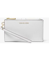 MICHAEL Michael Kors - Mk Adele Pebbled Leather Smartphone Wallet - Lyst