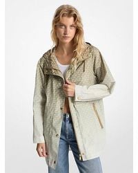 Michael Kors - Ombré Logo Print Ciré Anorak - Lyst