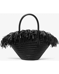 Michael Kors - Sardinia Mini Hand-Woven Leather Basket Tote Bag - Lyst
