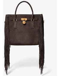 Michael Kors - Hamilton Moderne Large Fringed Suede Satchel - Lyst
