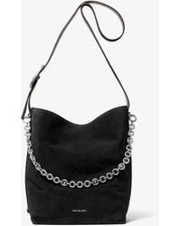 MICHAEL Michael Kors - Mk Nolita Large Suede Bucket Bag - Lyst