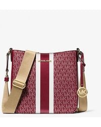 Michael Kors - Jet Set Small Signature Logo Stripe Crossbody Bag - Lyst