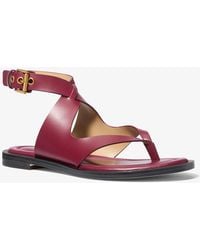 Michael Kors - Irene Leather Wrap Sandal - Lyst