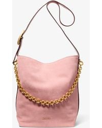 Michael Kors - Mk Nolita Large Suede Bucket Tote Bag - Lyst