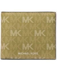 Michael Kors - Cooper Printed Signature Logo Billfold Wallet - Lyst
