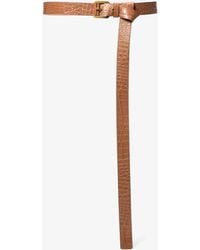 Michael Kors - Jodi Crocodile Embossed Leather Belt - Lyst