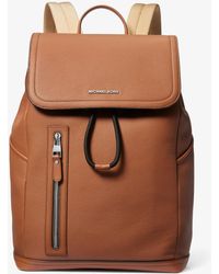 Michael Kors - Hudson Pebbled Leather Utility Backpack - Lyst