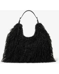 MICHAEL Michael Kors - Mk Nolita Large Faux Shearling Shoulder Bag - Lyst