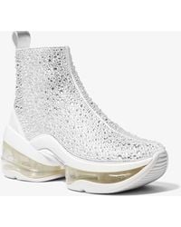 Michael Kors - Mk Olympia Extreme Embellished Knit Sock Trainers - Lyst