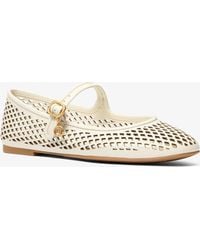MICHAEL Michael Kors - Mk Nellie Flex Laser-Cut Leather Flat - Lyst