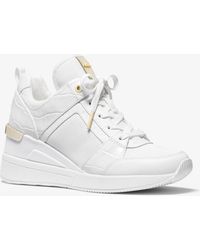 georgie embossed leather trainer