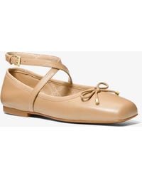 MICHAEL Michael Kors - Collette Leather Ballet Flat - Lyst