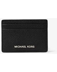 Michael Kors - Pebbled Leather Card Case - Lyst