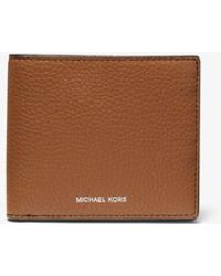 Michael Kors - Mk Hudson Pebbled Leather Billfold Wallet - Lyst
