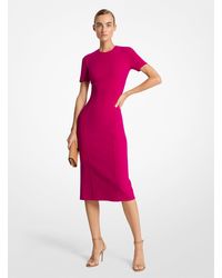 Michael Kors - Mk Robe Fourreau En Laine Extensible Double Face - Lyst