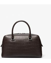 Michael Kors - Kasia Medium Crocodile Embossed Leather Satchel - Lyst